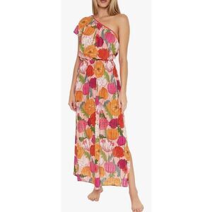 Trina Turk Floral One-Shoulder Maxi Dress - Pink, Orange, Yellow